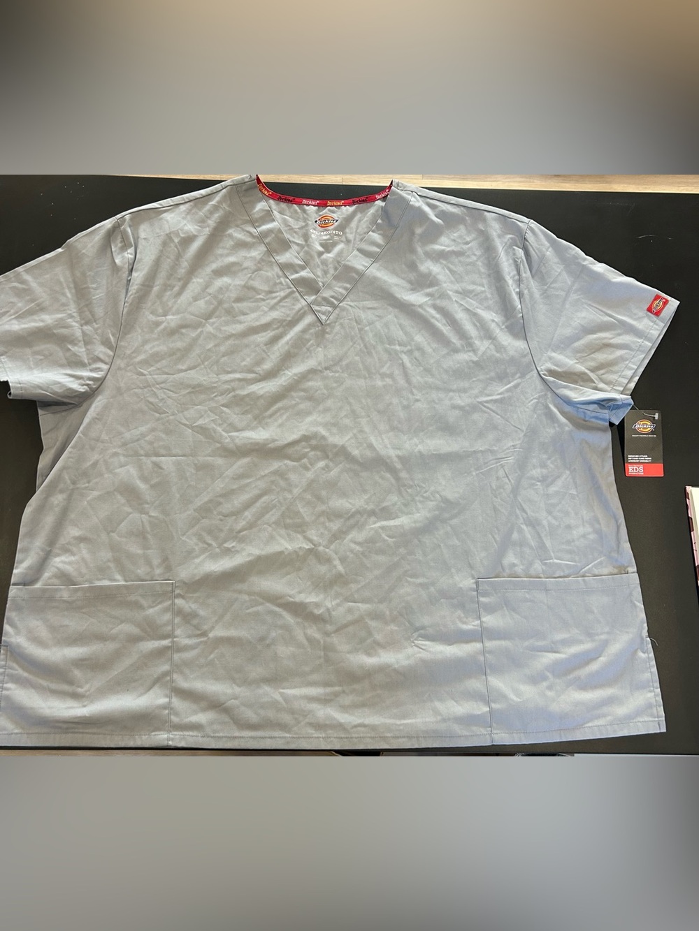 NWT Dickies Grey V-Neck Scrub Top